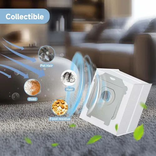 Miniatura 5 de WAIKAS Paquete de 6 bolsas de vacío para iRobot Roomba j9+, j7+, j5+, i5+, j6+, i3+, i4+, i8+, s9+ y otras bolsas de eliminación automática