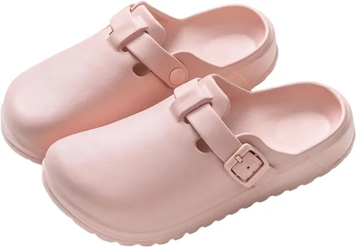 Miniatura 9 de Zuecos de jardín para mujer, zapatos cómodos de EVA sin cordones, bonitos zuecos impermeables impresos para enfermeras, hogar, exteriores, cocina