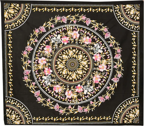 Miniatura 4 de ANJANIYA Tapiz floral para colgar en la pared, tapiz indio, decoración de dormitorio, tapiz de mandala, hippy, arte de pared psicodélico, hippie