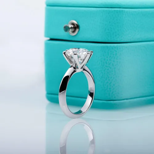 Miniatura 8 de AnuClub 1235CT Anillo solitario de moissanita de seis puntas, anillo de plata de ley 925, regalo para boda, compromiso y aniversario con certificado