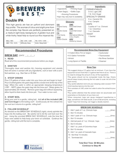 Miniatura 6 de Brewer's Best Kit de ingredientes de cerveza doble IPA