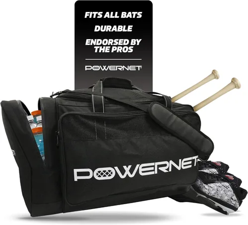 Miniatura 9 de PowerNet Pro Duffle Bag, Softball Baseball Bag, Baseball Gear Bag, Baseball Bat Bag with Internal Bat Sleeves, Baseball Bags with Padded Strap &