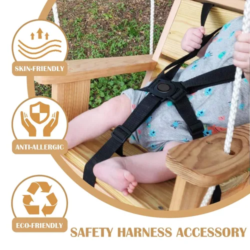 Miniatura 3 de 2 correas universales de arnés de 5 puntos, correas ajustables para el hombro, protección completa, cinturón de arnés para niños para silla alta