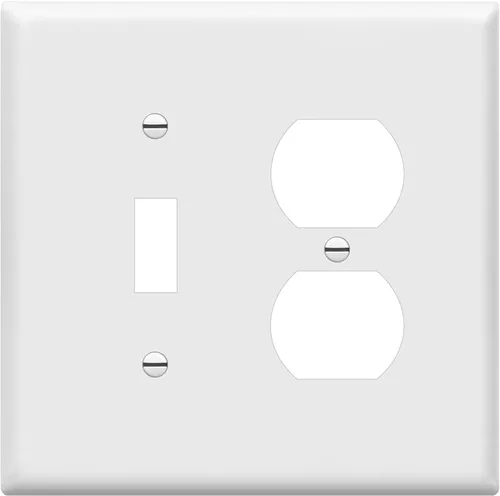 Miniatura 13 de Enerlites placas para combinación de apagador de pared, tamaño estándar, de policarbonato irrompible, color blanco, Blanco, 1