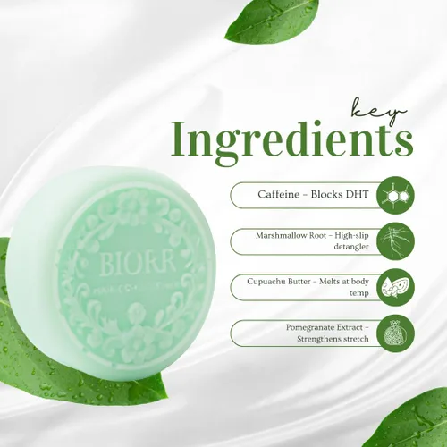 Miniatura 3 de Barra acondicionadora de aceite de ricino para el crecimiento y la fuerza del cabello Proteína de avena, murumuru y coco – pH equilibrado, vegano