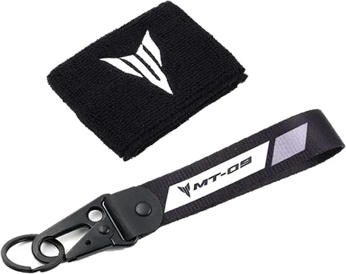 MOWOK Compatible con Yamaha MT09 mt-09 TRACER 9 GT 2021 2022 todos los años cubierta de depósito de líquido de frenos de motocicleta llavero de vaso