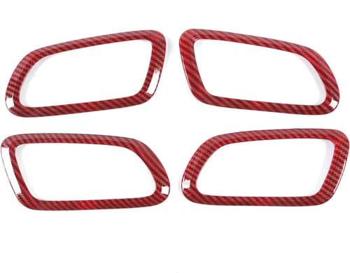 Miniatura 8 de CheroCar Grand Cherokee - Cubierta para manija interior de puerta para Jeep Grand Cherokee 2011-2026, 4 piezas ABS rojo interior manija de puerta