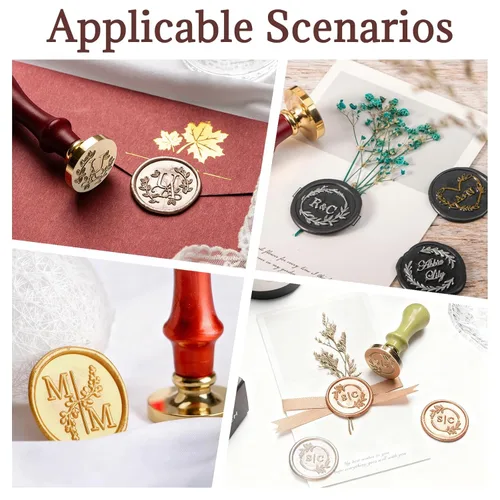 Miniatura 5 de Sello de cera personalizado, sello de cera personalizado, crea tu propio diseño/logotipo/personalización de letras para invitación de boda, fiesta