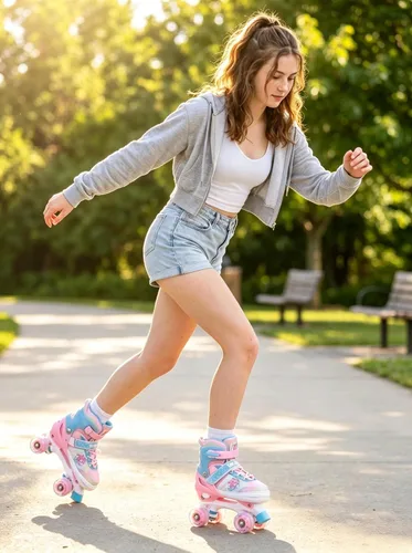 Miniatura 2 de Patines de Ruedas, Patines de Ruedas Ajustables de 4 Tallas para Niños, Ruedas con Luces y Adorables Diseños de Dibujos Animados, Múltiples Capas