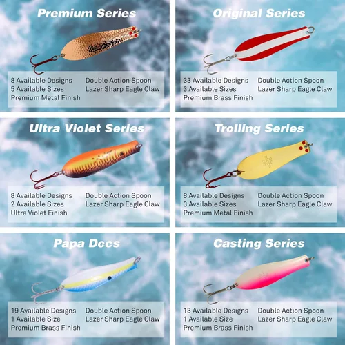 Miniatura 4 de Doctor Spoon - Paquete de 4 cucharas de pesca ultra violeta de alta calidad, con imagen innovadora y tecnología de acabado ultra violeta, ideal