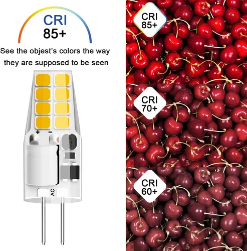 Miniatura 6 de Bombilla LED G4 T3 JC con base bi-pin 3W AC/DC 12V blanco cálido 3000K 20W-25W reemplazo de bombilla halógena para debajo del gabinete, lámpara