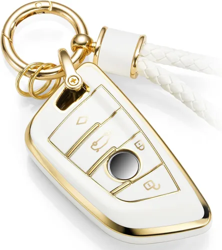 Miniatura 16 de para Cadillac - Funda para llavero con cuerda trenzada metálica, funda suave mejorada para 2020 en adelante CT4 CT5 CT6 XTS XT4 XT5 ATS, etc.