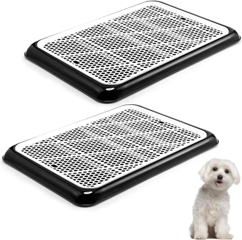 Mifoci 2 unidades de soporte para orina de perro, bandeja para orinal portátil, caja de arena para perros, entrenamiento de inodoro para mascotas,