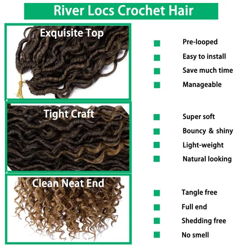 Miniatura 4 de Rastas sintéticas de cabello de ganchillo de 10 pulgadas, cabello de ganchillo Ombre Goddess Locs para mujer, trenzas de ganchillo suaves y rizadas