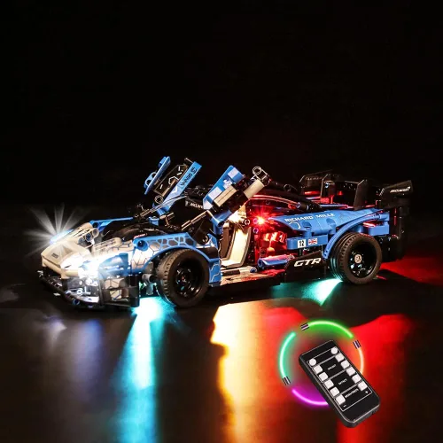 VONADO Kit de luces LED compatible con Lego McLaren Senna GTR, iluminación de control remoto compatible con Lego Technic Cars (sin modelo Lego)