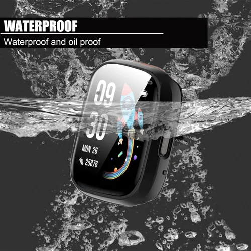 Miniatura 2 de Compatible con BIGGERFIVE Smart Watch, Lamshaw Hard PC Case con protector de pantalla compatible con BIGGERFIVE BW02 Smart Watch/Brave 2-1.8 negro