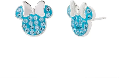 Miniatura 4 de Disney Minnie Mouse Jewelry, Sterling Silver Pave Birthstone Crystal Stud Earrings