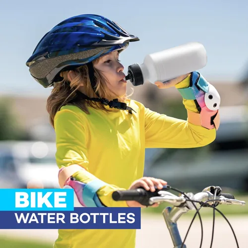 Miniatura 4 de 4E's Novelty Botellas de agua deportivas a granel (paquete de 12) de 18 onzas, botella de agua de plástico reutilizable para niños, sin BPA, regalos