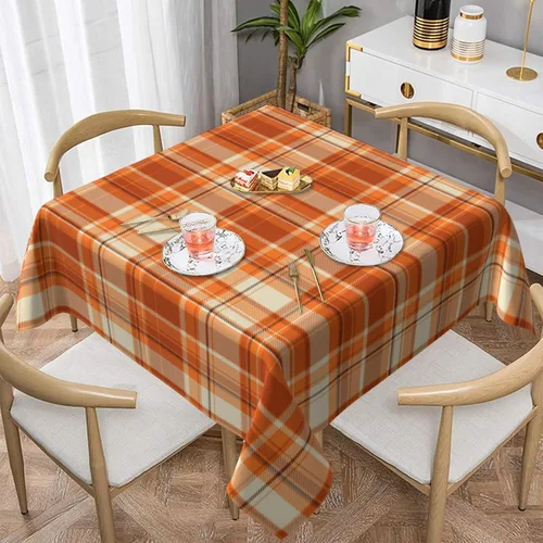 Miniatura 38 de 4th of July Tablecloth Square 60x60 Inch,Red White Buffalo Plaid Check Blue Patriotic Stars Table Cloth,Stain Resistance Polyester Independence Day