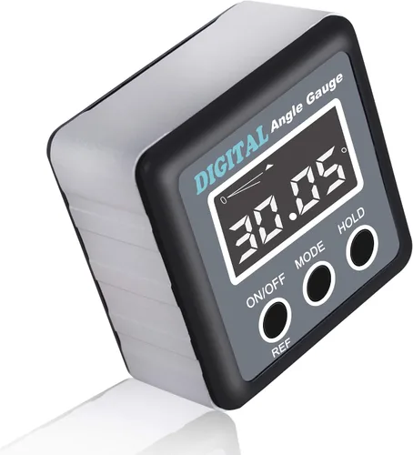 Miniatura 8 de Buscador de ángulo digital magnético y vial de burbujas de nivel, inclinómetro de calibre de ángulo de 90 °, transportador de calibre cónico