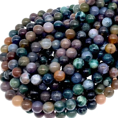 Miniatura 22 de Cuentas redondas naturales de aguamarina púrpura de 0.394 in materiales de bricolaje pulsera, collar, aretes, fabricación de cuentas de ágata