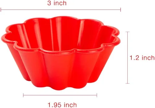 Miniatura 3 de Webake Moldes de silicona para hornear cupcakes, moldes para magdalenas de 3 pulgadas, paquete de 12