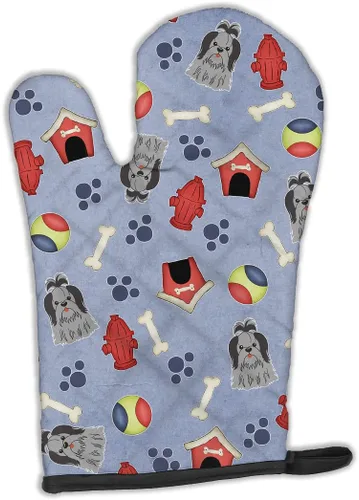 Miniatura 286 de Caroline's Treasures BB2732OVMT Dog House Collection Border Collie - Guante de horno grueso resistente al calor para sartenes calientes y horno