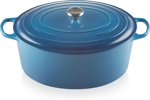 Miniatura 39 de Le Creuset Horno holandés ovalado Signature de hierro fundido esmaltado, 2.75 cuartos de galón., Blanco
