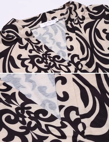Miniatura 6 de Halife - Blusa sin mangas con estampado floral para mujer, larga con cuello en V