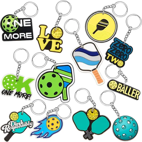 Miniatura 10 de Batiyeer Llaveros a Granel Artículos de Fiesta Llaveros de Pelota Deportiva Llaveros Divertidos Regalos para Suministros de Cumpleaños