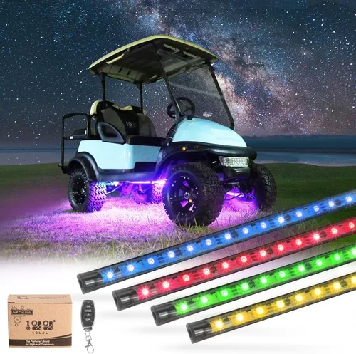 Miniatura 8 de 10L0L Kit de 2 luces subterráneas para carrito de golf Yamaha EZGO Club Car, iluminación de neón RGB 24 modos con control remoto inalámbrico
