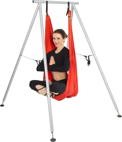 Miniatura 10 de HECASA 8.1 FT Aerial Yoga Stand 550lbs Max Capacity for Indoor and Outdoor Fitness Bodybuilding Height Adjustable for Yoga Frame