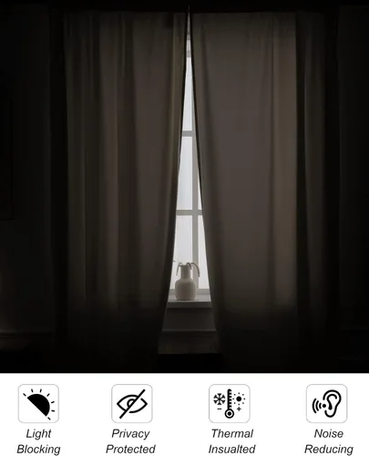 Miniatura 7 de SMILETIME - Cortinas de terciopelo blanco con bolsillo para barra, aisladas térmicamente, suaves, con filtro de luz y privacidad, para dormitorio