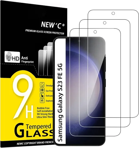 Miniatura 11 de NEW'C Paquete de 3 protectores de pantalla de vidrio templado diseñados para Samsung Galaxy S22+ / S22 Plus, compatible con fundas, antiarañazos