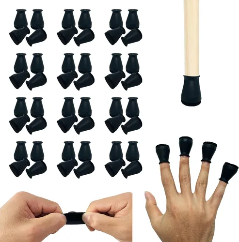 Miniatura 9 de Protectores de suelo de silicona extra pequeños para patas de silla con fieltro, se ajustan de 19/32 a 15/16 pulgadas, tapas de silicona para patas