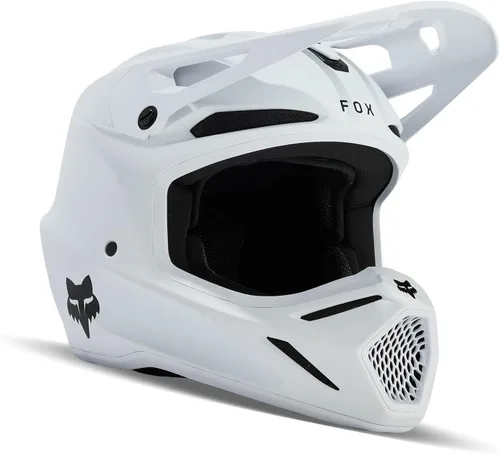 Miniatura 2 de Fox Racing Casco de motocross para jóvenes V3, bicicleta de tierra, blanco mate, talla M