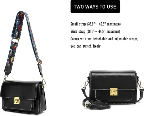 Miniatura 5 de LL LOPPOP Bolso cruzado pequeño con clase para mujer, bolso cruzado con asa superior, bolsos de cuero para mujer