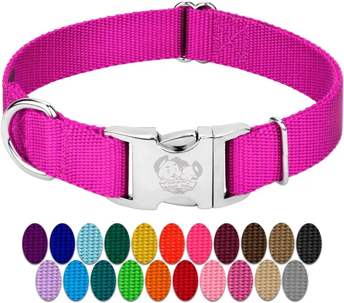 Miniatura 14 de Country Brook Petz – Collar de nailon premium para perro con hebilla de metal – Vibrante selección de 25 colores, Azul Océano