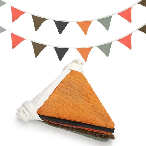 Miniatura 26 de Oudain 2 Piezas Banderines de Bandera Gallardete Guirnalda de Guardería Banderines Triangulares de Empavesado Decoración de Pared Banner para Sala