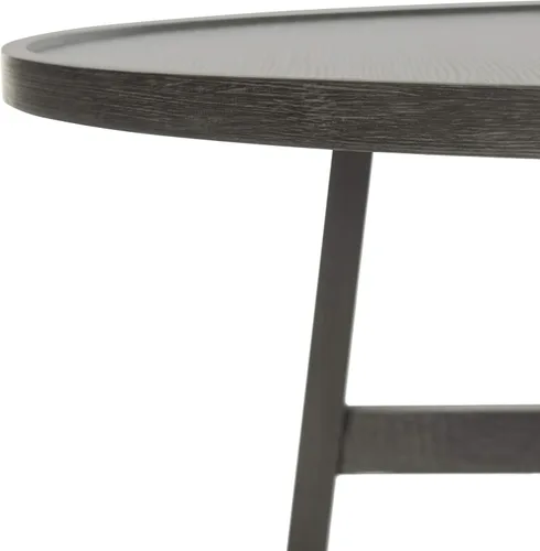 Miniatura 4 de Safavieh Home Collection Malone Mesa de centro de madera gris oscuro retro de mediados de siglo