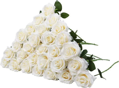 Miniatura 12 de LVEFIT 12 rosas artificiales de seda de color naranja quemado, ramo de rosas de seda de tallo largo para bodas, despedidas de soltera, fiestas