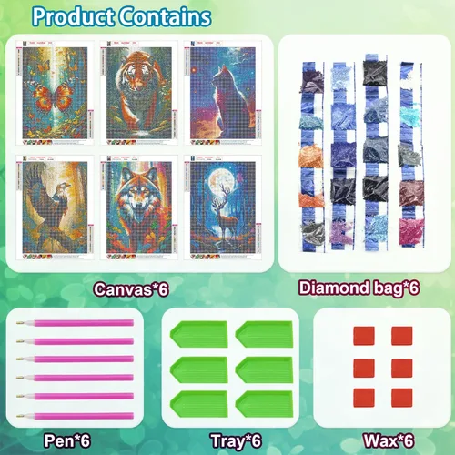 Miniatura 4 de UiSdfuy Kits de arte de diamantes para manualidades, paquetes de arte de diamantes 5D, kits completos para adultos principiantes, decoración