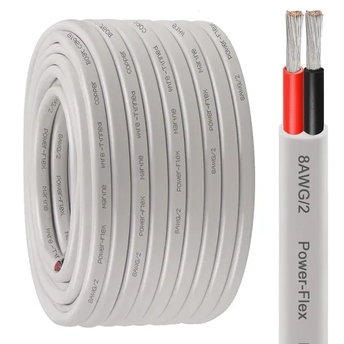 Miniatura 25 de Cable marino dúplex de calibre 10, cable de cobre estañado para barco, 150 pies, 10 AWG, estándar de EE. UU., OFC, alambre de cobre libre de oxígeno