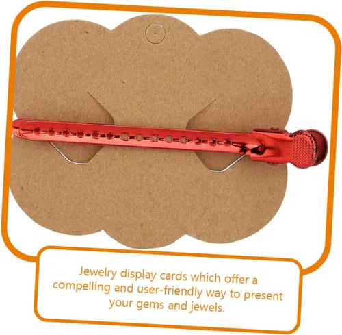 Miniatura 5 de EXCEART 200pcs Accesorios para el cabello Tarjetas de exhibición Clip de recogida de cartón joyería tarjeta de exhibición de joyería Diadema