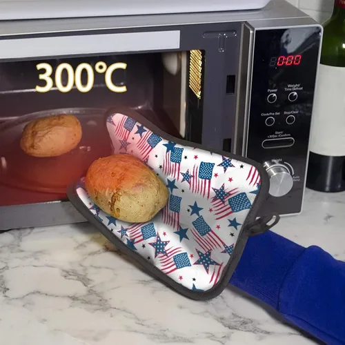 Miniatura 5 de Gomyblomy Patriots - Juego de 2 protectores de cocina de Patriot, resistentes al calor, antideslizantes, tapetes térmicos ligeros para encimera