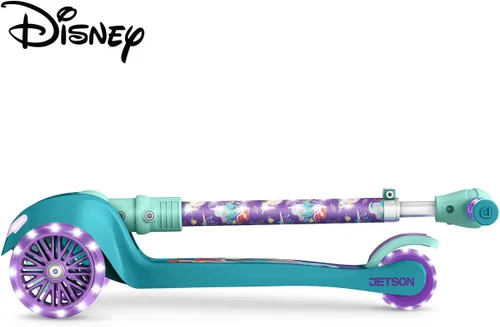 Miniatura 5 de Jetson Character Kids Kick Scooter, luces LED en vástago y ruedas iluminadas, marco ligero, manubrio ajustable en altura, sistema de inclinación