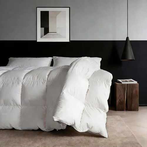 Miniatura 8 de Edredón de plumón de ganso tamaño King extra grande, inserto de duvet de 100% ganso blanco natural premium, potencia de relleno de 800+, funda 100%
