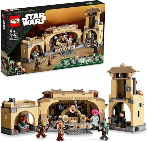 LEGO Kit de construcción de sala del trono de Boba Fett de Star Wars 75326, con Jabba The Hutt Palace y 7 minifiguras, juego de construcción de Star