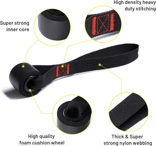 Miniatura 5 de Slim Panda Door Anchor Strap for Resistance Bands, Door Exercise Equipment with Secure Buckle & No Drill Setup, Multi Point Anchor Gym Attachment