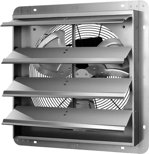 Miniatura 13 de iPower Ventilador de escape de obturador de 10 pulgadas de aluminio, alta velocidad 1650RPM, 820CFM, 1 paquete, plateado